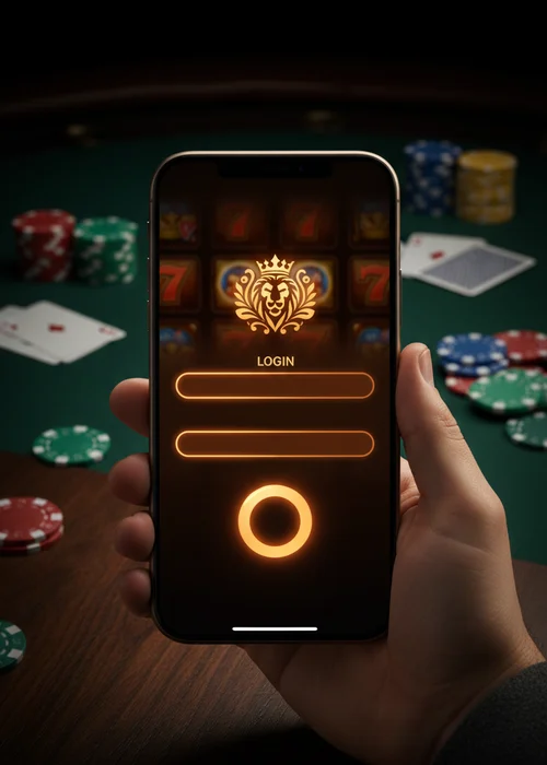 Formulario de inicio de sesión seguro de Volcan Casino con campos para correo electrónico y contraseña